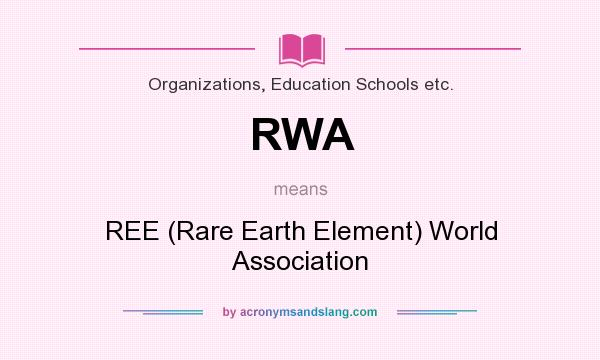 What does RWA mean? It stands for REE (Rare Earth Element) World Association