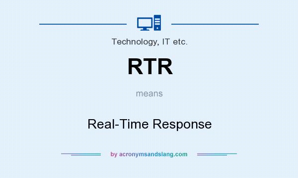 What does RTR mean? It stands for Real-Time Response