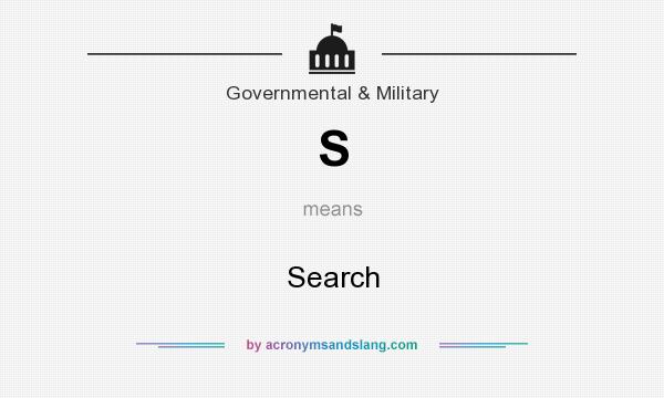 What does S mean? It stands for Search