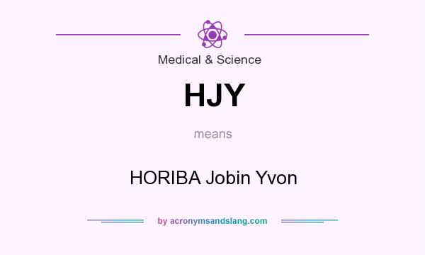 What does HJY mean? It stands for HORIBA Jobin Yvon