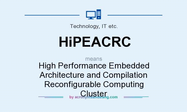 What does HiPEACRC mean? It stands for High Performance Embedded Architecture and Compilation Reconfigurable Computing Cluster