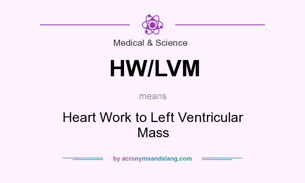 What does HW/LVM mean? It stands for Heart Work to Left Ventricular Mass