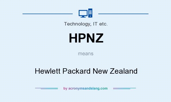 What does HPNZ mean? It stands for Hewlett Packard New Zealand