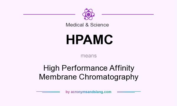 What does HPAMC mean? It stands for High Performance Affinity Membrane Chromatography