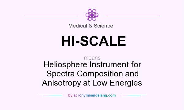 What does HI-SCALE mean? It stands for Heliosphere Instrument for Spectra Composition and Anisotropy at Low Energies