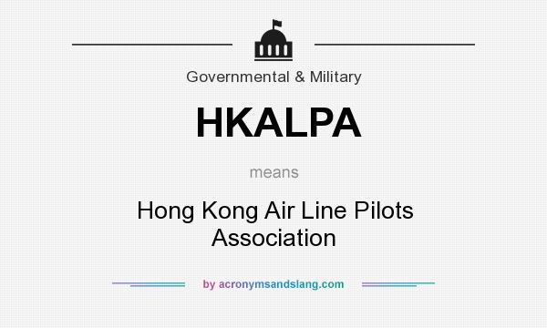 What does HKALPA mean? It stands for Hong Kong Air Line Pilots Association