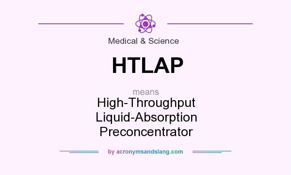 What does HTLAP mean? It stands for High-Throughput Liquid-Absorption Preconcentrator