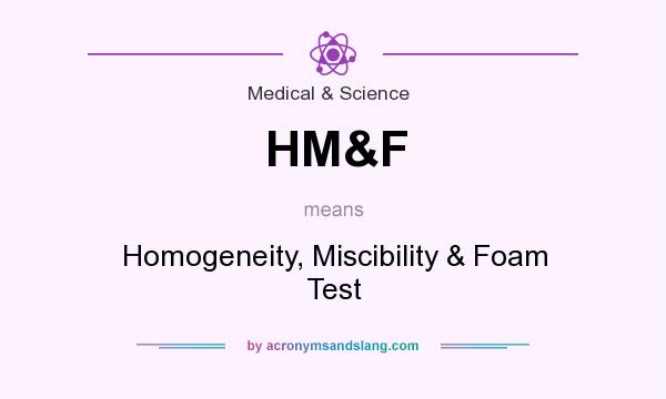 What does HM&F mean? It stands for Homogeneity, Miscibility & Foam Test