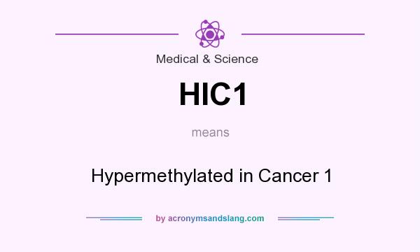 What does HIC1 mean? It stands for Hypermethylated in Cancer 1