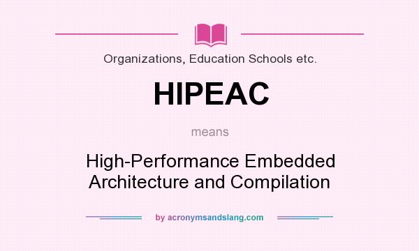What does HIPEAC mean? It stands for High-Performance Embedded Architecture and Compilation