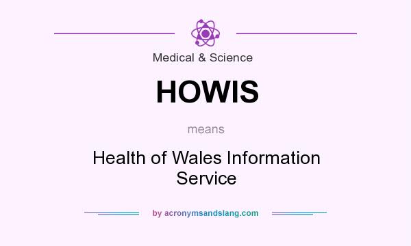 What does HOWIS mean? It stands for Health of Wales Information Service