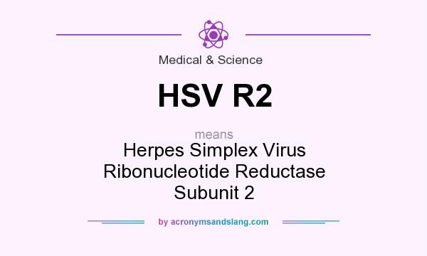 What does HSV R2 mean? It stands for Herpes Simplex Virus Ribonucleotide Reductase Subunit 2