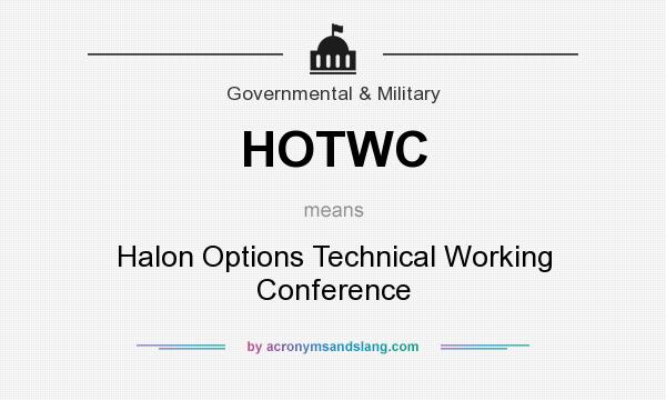 What does HOTWC mean? It stands for Halon Options Technical Working Conference