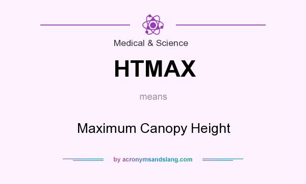 What does HTMAX mean? It stands for Maximum Canopy Height