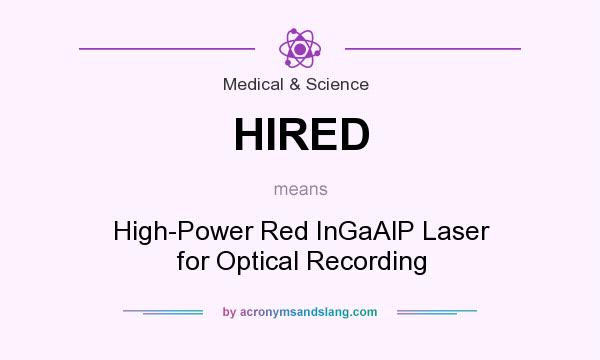 What does HIRED mean? It stands for High-Power Red InGaAlP Laser for Optical Recording