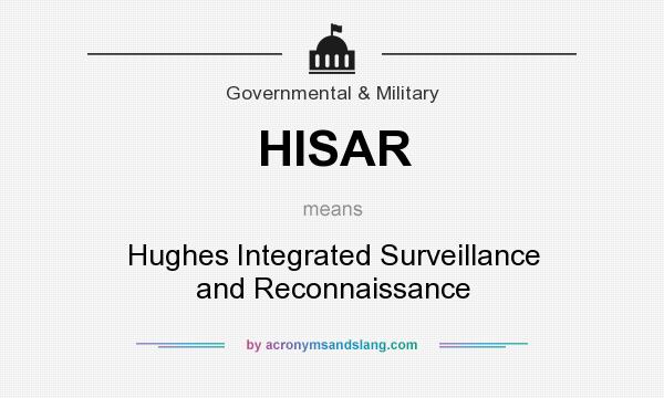 What does HISAR mean? It stands for Hughes Integrated Surveillance and Reconnaissance