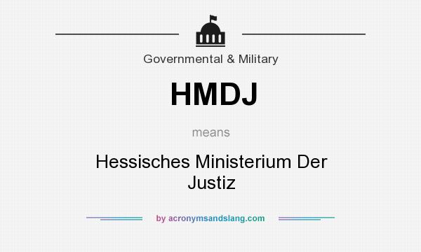 What does HMDJ mean? It stands for Hessisches Ministerium Der Justiz