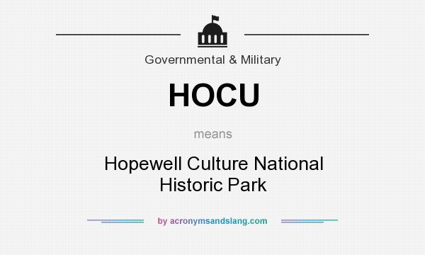 What does HOCU mean? It stands for Hopewell Culture National Historic Park