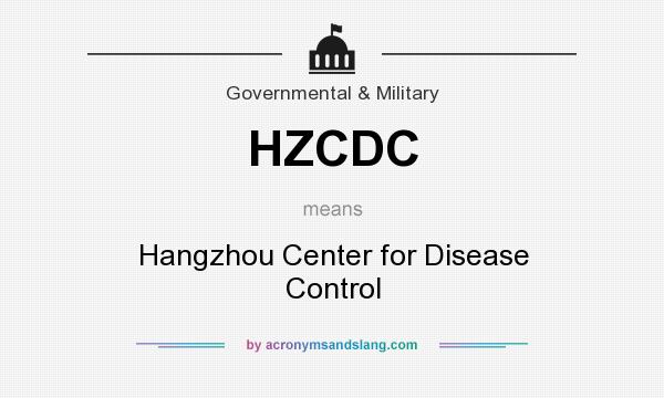 What does HZCDC mean? It stands for Hangzhou Center for Disease Control