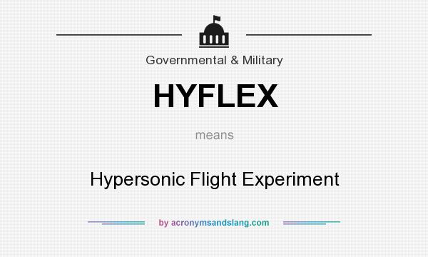 What does HYFLEX mean? It stands for Hypersonic Flight Experiment