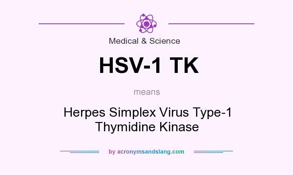 What does HSV-1 TK mean? It stands for Herpes Simplex Virus Type-1 Thymidine Kinase