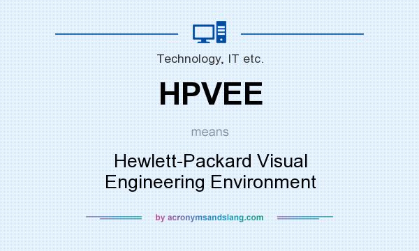 What does HPVEE mean? It stands for Hewlett-Packard Visual Engineering Environment