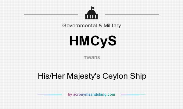 What does HMCyS mean? It stands for His/Her Majesty`s Ceylon Ship