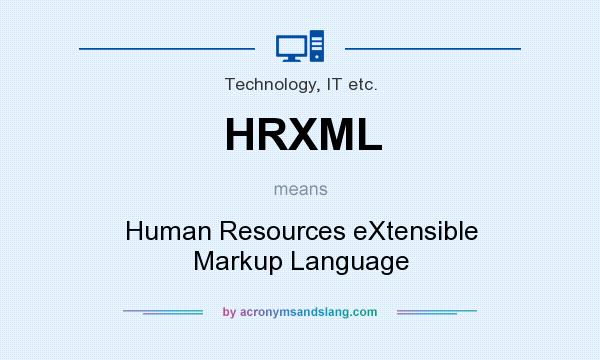 What does HRXML mean? It stands for Human Resources eXtensible Markup Language