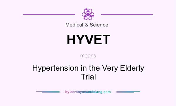 What does HYVET mean? It stands for Hypertension in the Very Elderly Trial