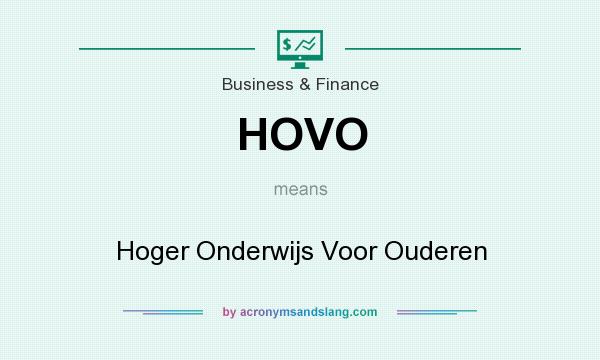 What does HOVO mean? It stands for Hoger Onderwijs Voor Ouderen