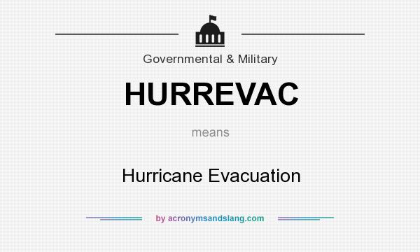What does HURREVAC mean? It stands for Hurricane Evacuation