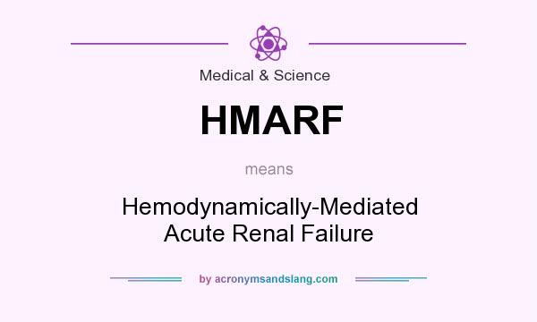 What does HMARF mean? It stands for Hemodynamically-Mediated Acute Renal Failure