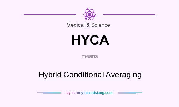 What does HYCA mean? It stands for Hybrid Conditional Averaging
