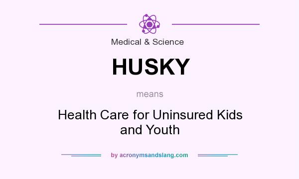 What does HUSKY mean? It stands for Health Care for Uninsured Kids and Youth