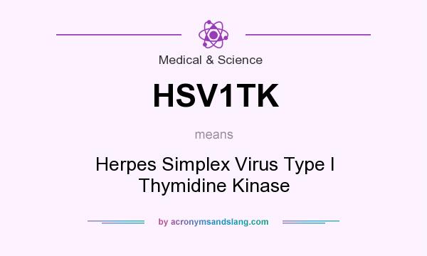 What does HSV1TK mean? It stands for Herpes Simplex Virus Type I Thymidine Kinase