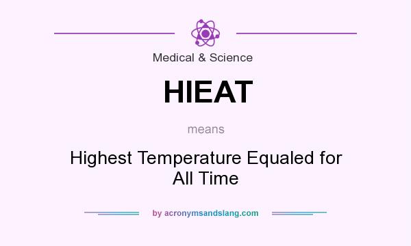 What does HIEAT mean? It stands for Highest Temperature Equaled for All Time