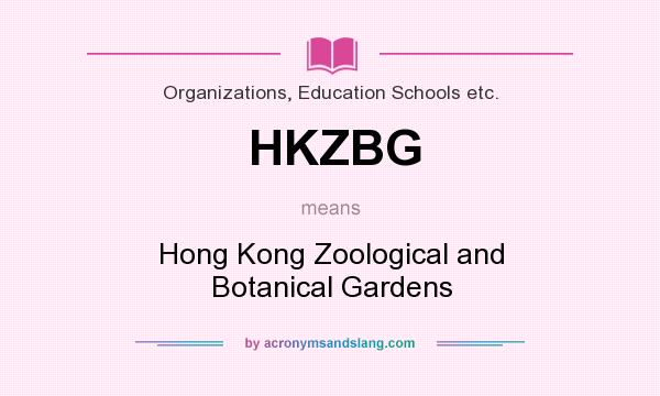 What does HKZBG mean? It stands for Hong Kong Zoological and Botanical Gardens