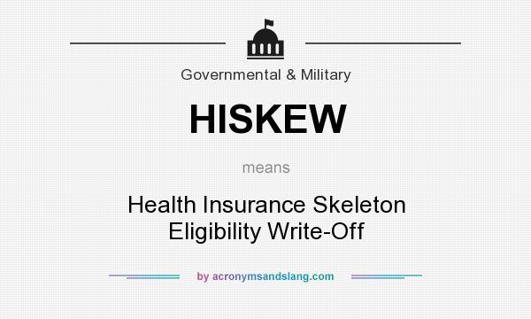 What does HISKEW mean? It stands for Health Insurance Skeleton Eligibility Write-Off