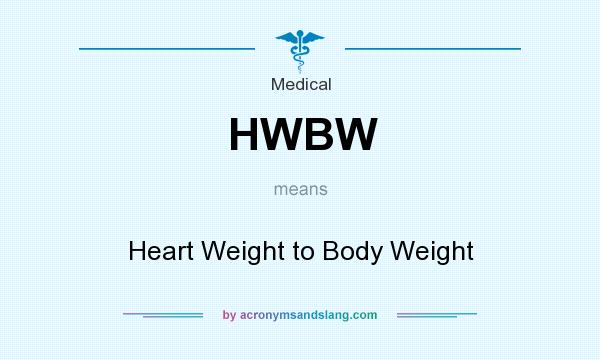 What does HWBW mean? It stands for Heart Weight to Body Weight