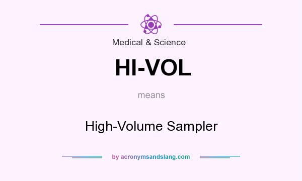 What does HI-VOL mean? It stands for High-Volume Sampler