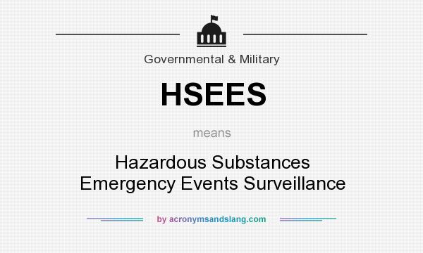 What does HSEES mean? It stands for Hazardous Substances Emergency Events Surveillance