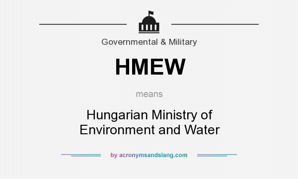 What does HMEW mean? It stands for Hungarian Ministry of Environment and Water