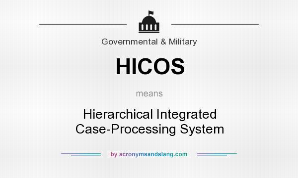 What does HICOS mean? It stands for Hierarchical Integrated Case-Processing System
