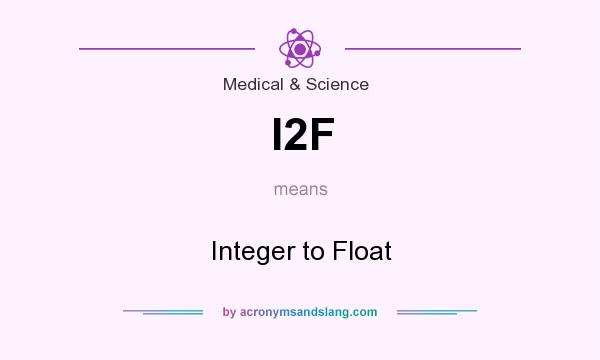 What does I2F mean? It stands for Integer to Float