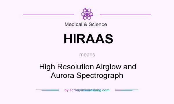 What does HIRAAS mean? It stands for High Resolution Airglow and Aurora Spectrograph