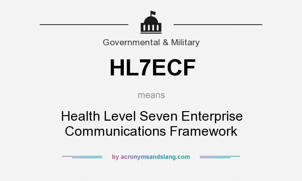 What does HL7ECF mean? It stands for Health Level Seven Enterprise Communications Framework
