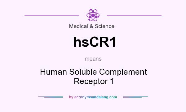 What does hsCR1 mean? It stands for Human Soluble Complement Receptor 1