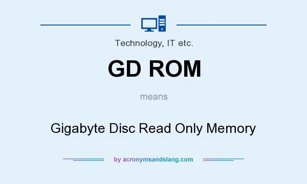 What does GD ROM mean? It stands for Gigabyte Disc Read Only Memory