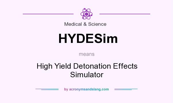 What does HYDESim mean? It stands for High Yield Detonation Effects Simulator