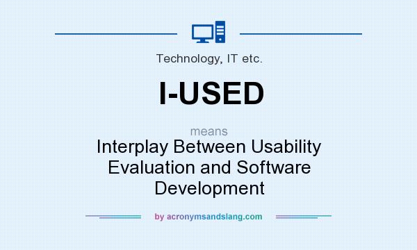 What does I-USED mean? It stands for Interplay Between Usability Evaluation and Software Development